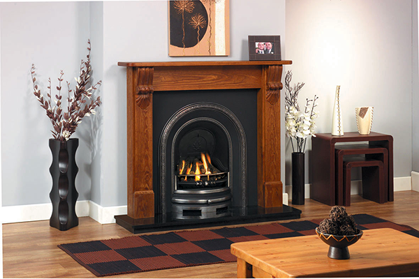 Simple pine fire surround with a Large Reeded Classical Corbel PN656. Also available in ash, maple and oak. 