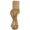 Small Ball and Claw Cabriole Leg with Carved Knee