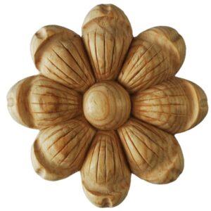 Large Flower Wooden Onlay