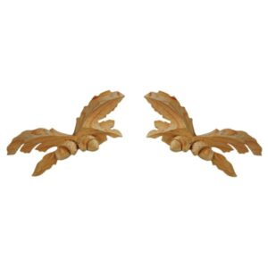 Medium Oakleaf with Two Acorns Wood Applique